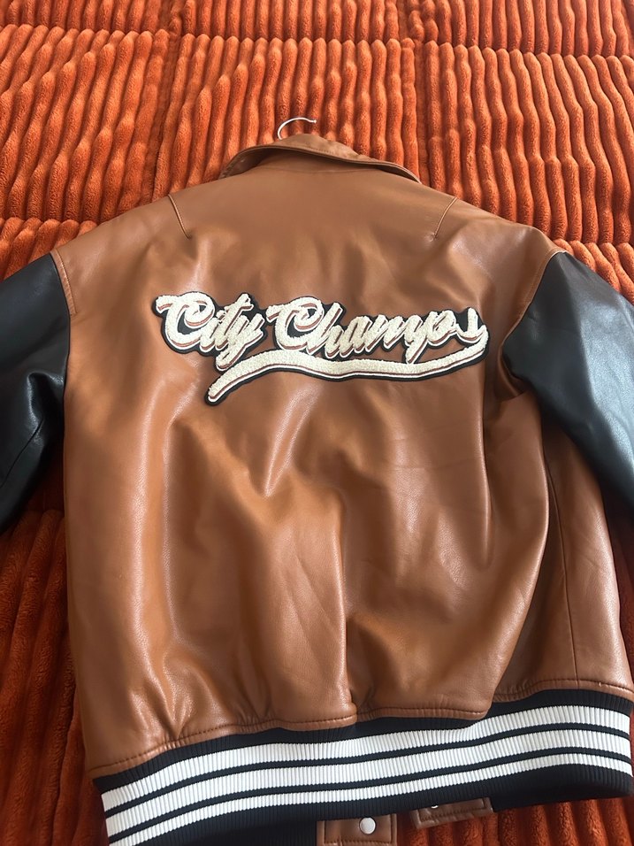 Düğmeli Kahverengi Deri Kadın Ceket - Görsel 3