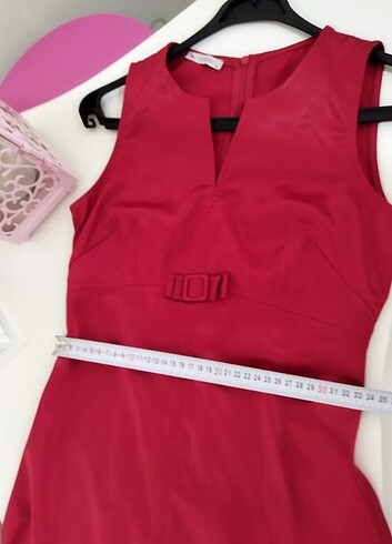 Kırmızı saten elbise ?? - Görsel 7