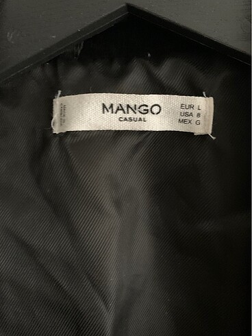 l Beden Mango kadife bomber ceket