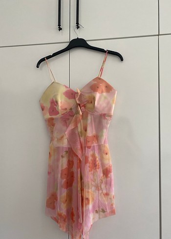 Pembe Drapeli İnce Askılı Crop