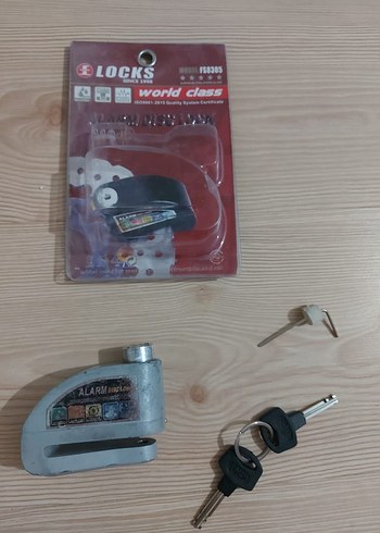  Beden Renk ELOCKS FS8305 Alarm Disk Kilidi Anahtarlık