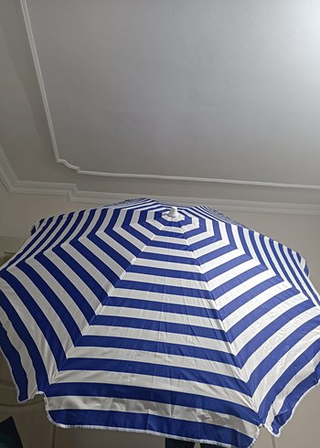 Mavi Çizgili plaj Şemsiye - Görsel 2