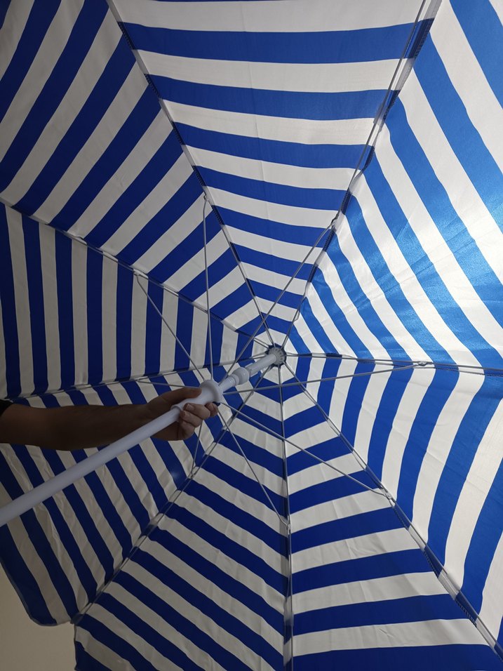 Mavi Çizgili plaj Şemsiye - Görsel 3