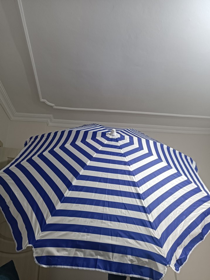 Mavi Çizgili plaj Şemsiye - Görsel 2
