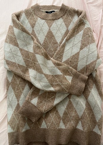 Mango marka Vizyon  Baklava Desenli Triko Kazak - Görsel 2