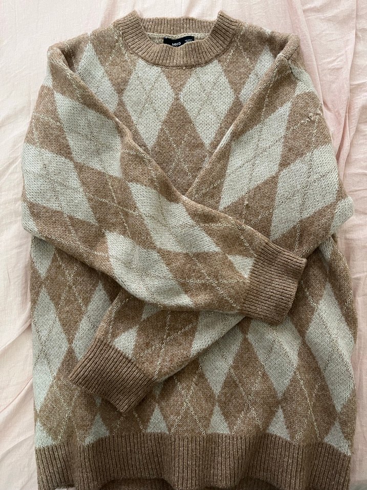 Mango marka Vizyon  Baklava Desenli Triko Kazak - Görsel 2