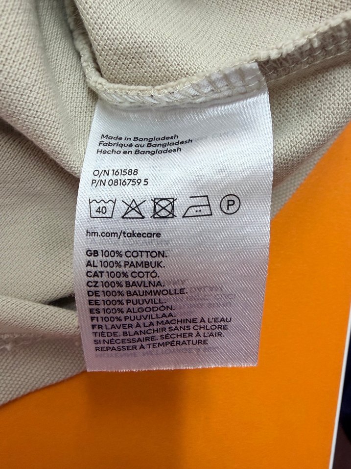 H&M REGULAR FIT BEJ POLO (M) - Görsel 3