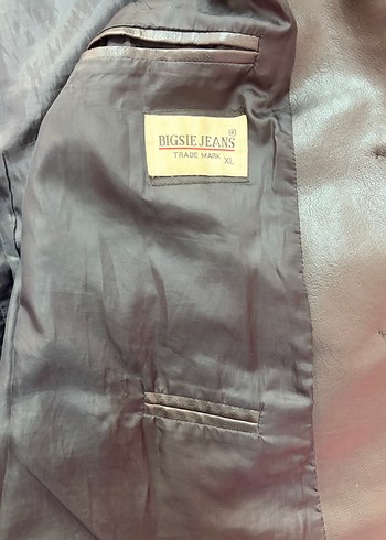 BIGSIE DERİ 3 DÜĞME BLAZER (XL) - Görsel 3