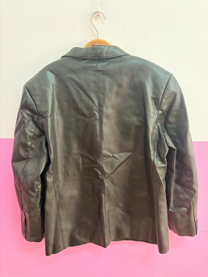 BIGSIE DERİ 3 DÜĞME BLAZER (XL) - Görsel 2