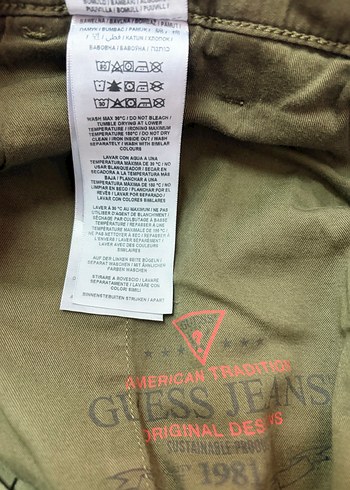 GUESS JEANS SLIM FIT HAKİ (W33/L32) - Görsel 5