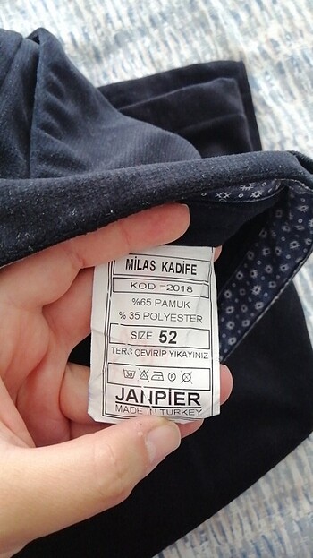 46 Beden Erkek kadife pantolon