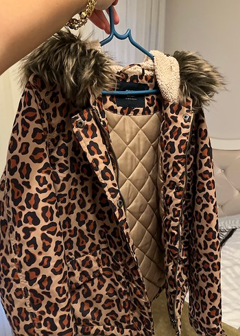 l Beden Leopar kadın mont