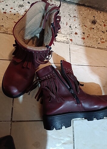 Diğer Bordo renk kız çocuk bot