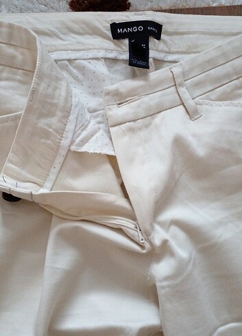 42 Beden beyaz Renk Mango pantalon casual pantalon