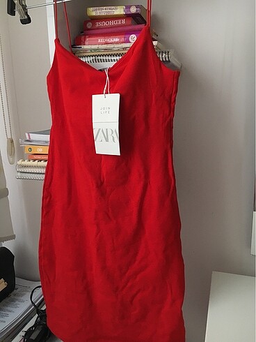 Zara kırmızı mini elbise