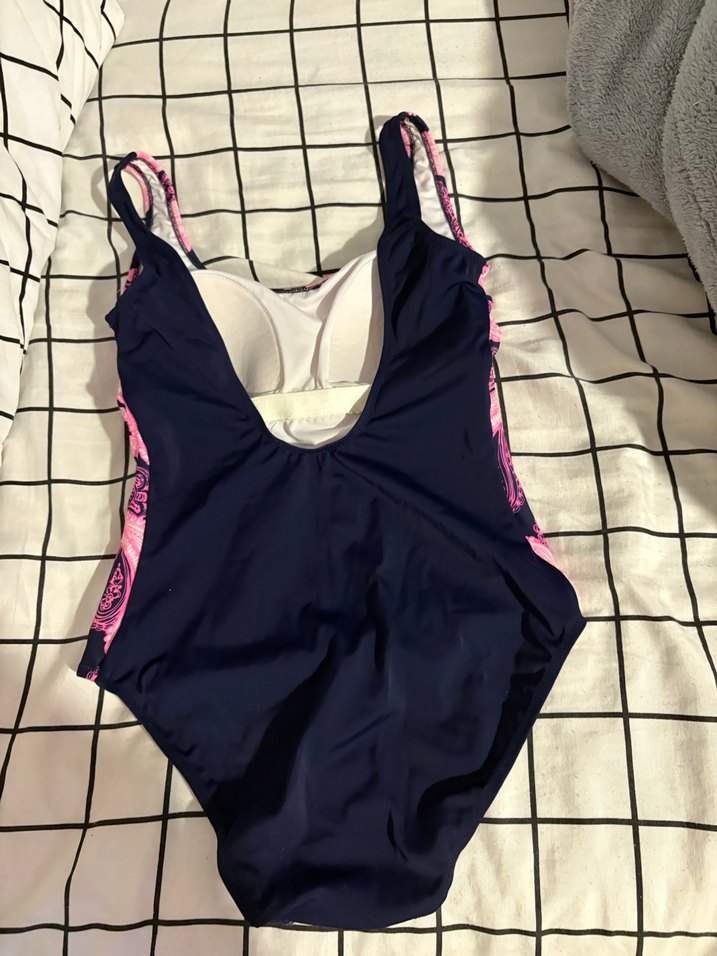 Pembe Desenli Bohem Kadın Mayo - Görsel 3