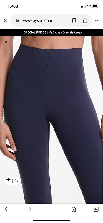 Oysho lacivert tayt Compressive core control