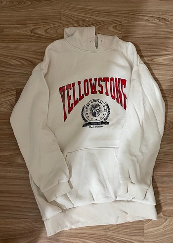 s Beden Kadın krem Baskılı Uzun Kollu Sweatshirt