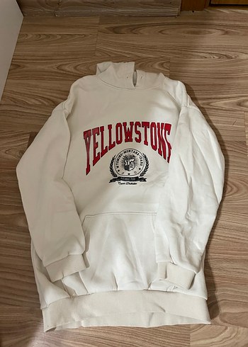 Kadın krem Baskılı Uzun Kollu Sweatshirt