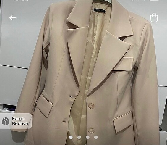 Krem Blazer ceket