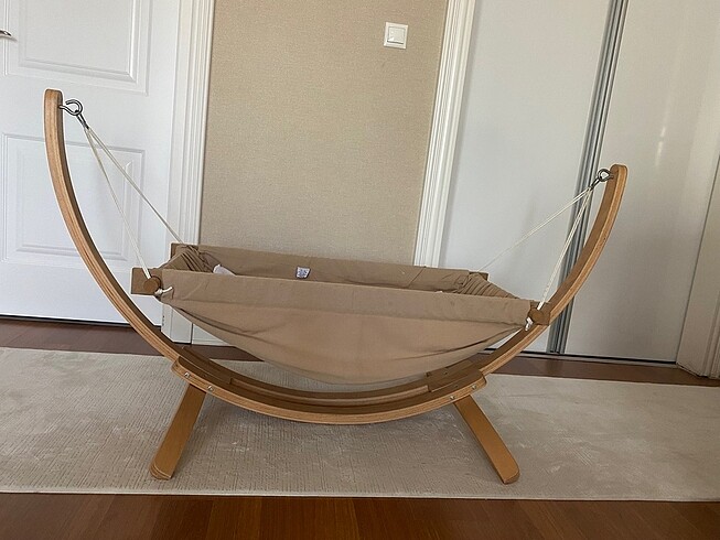 Ahşap Standlı Bebek Hamağı