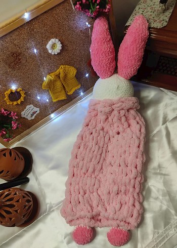 Pembe Peluş Tavşan Oyuncak - Görsel 4