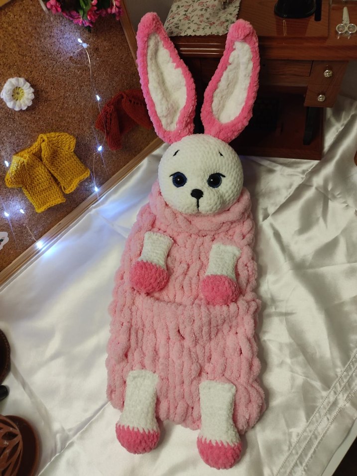 Pembe Peluş Tavşan Oyuncak - Görsel 3