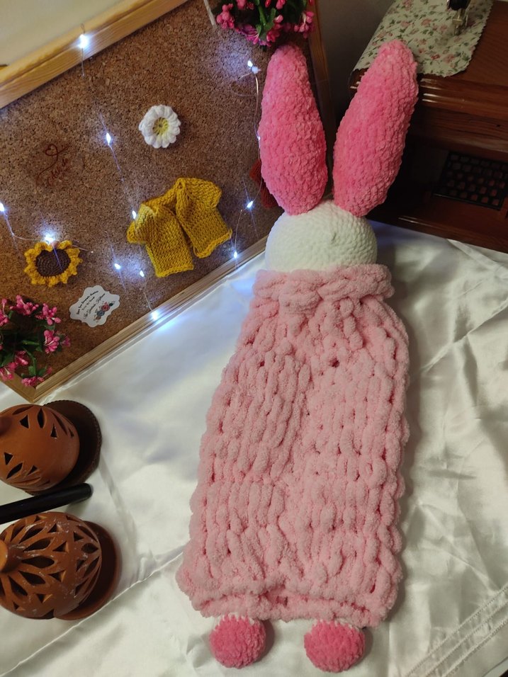 Pembe Peluş Tavşan Oyuncak - Görsel 4