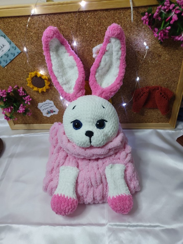 Pembe Peluş Tavşan Oyuncak - Görsel 2