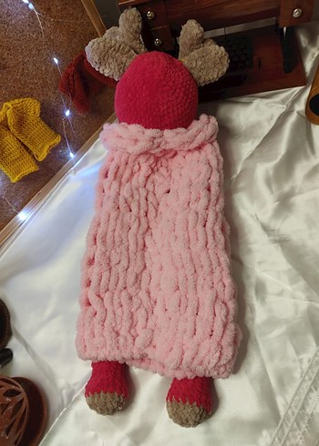 Pembe Renkli Yumuşak Geyik Peluş Oyuncak - Görsel 3