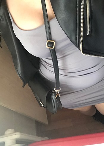 Gri Mini Elbise