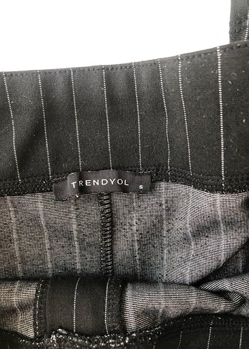 Trendyol & Milla Çizgili Siyah Kadın Kumaş Pantolon