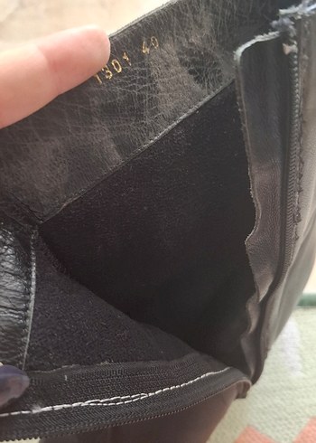 40 Beden Siyah Deri Stiletto Topuklu Kadın Bot
