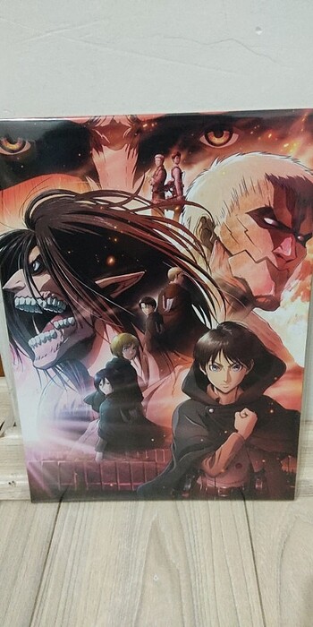 Attack on titan ahşap poster