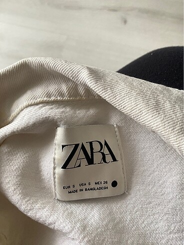 s Beden Zara Beyaz Crop Kot Ceket