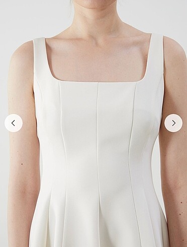 s Beden Kare Yaka Peplum Mini Elbise