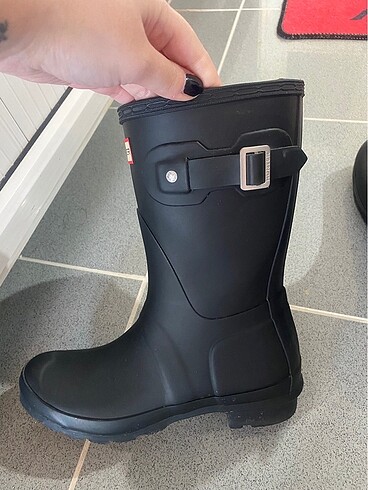 38 Beden siyah Renk Hunter kısa yağmur çizmesi