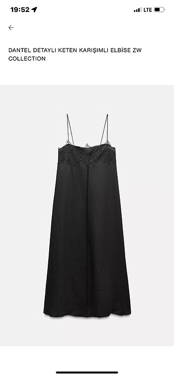 zara keten elbise