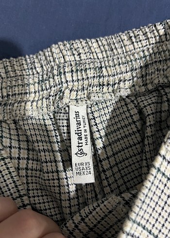 Stradivarius Gri Pilili Regular Fit Kumaş Pantolon