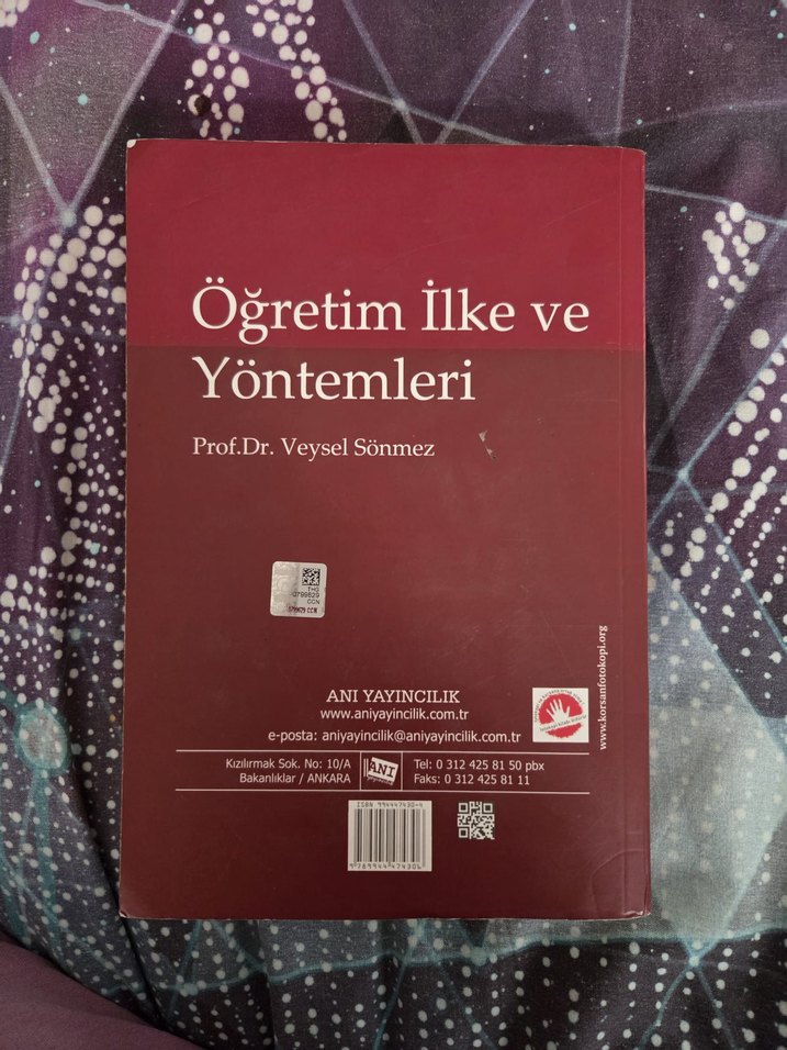 Öğretim İlke ve Yöntemleri - Prof. Dr. Veysel Sönmez -Anı Yayın - Görsel 2