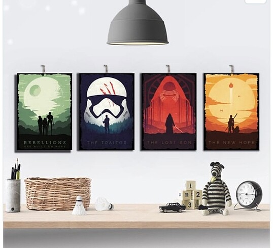Star Wars Ahşap Tablo Seti 4?lü