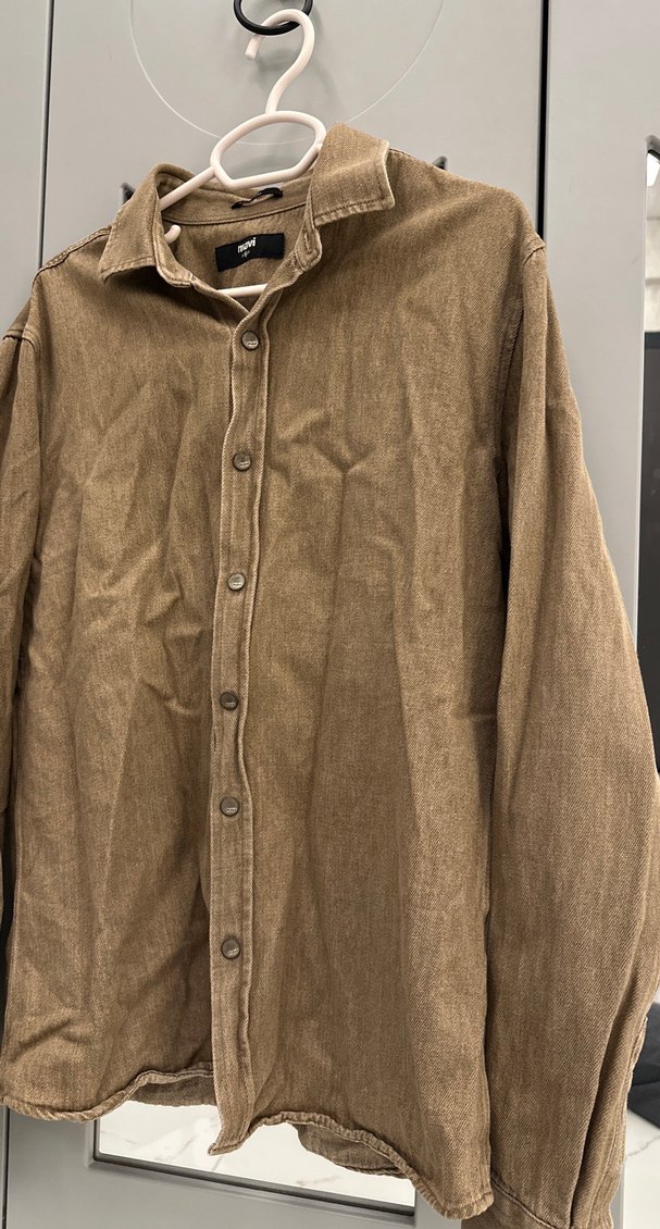 MAVİ Kahverengi Düğmeli Kahverengi Keten Erkek Gömlek - Görsel 3