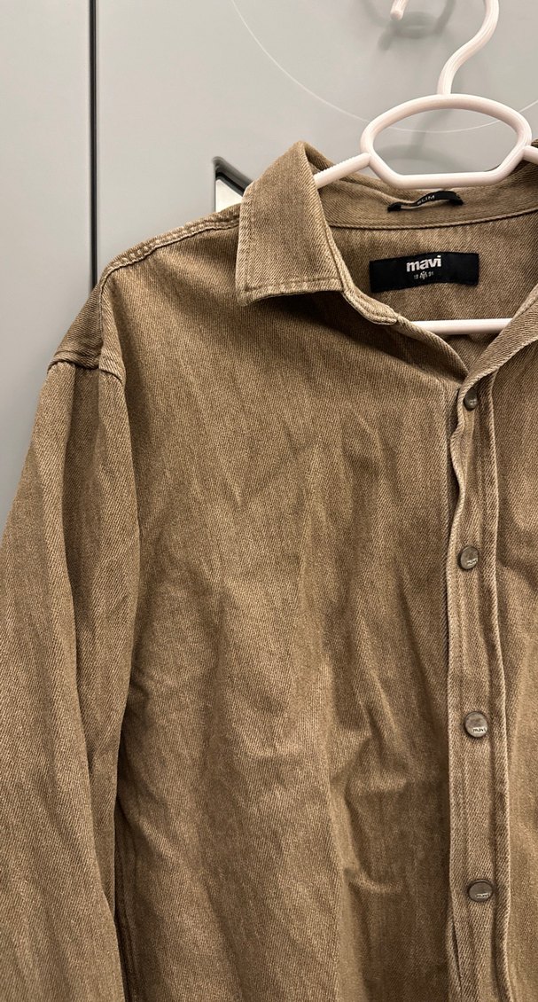 MAVİ Kahverengi Düğmeli Kahverengi Keten Erkek Gömlek - Görsel 2