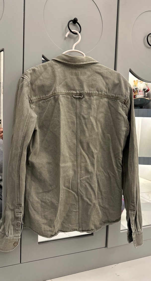 MAVİ Erkek Haki Düğmeli Erkek Keten Gömlek - Görsel 4