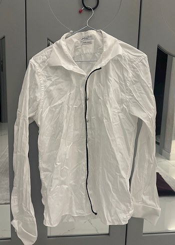 ALTINYILDIZ Damat Düğmeli Beyaz Erkek Gömlek şu - Görsel 2