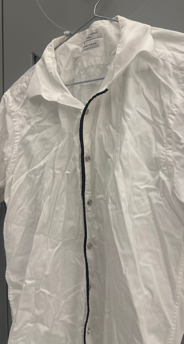 ALTINYILDIZ Damat Düğmeli Beyaz Erkek Gömlek şu - Görsel 3