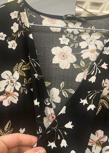 Siyah Çiçekli Bohem Uzun Tulum - Görsel 4