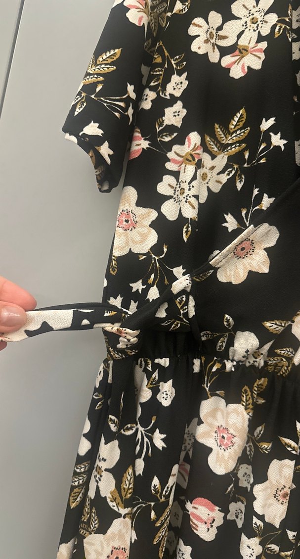 Siyah Çiçekli Bohem Uzun Tulum - Görsel 3