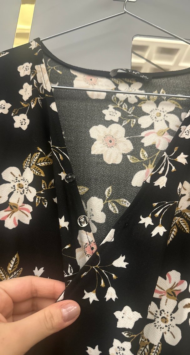 Siyah Çiçekli Bohem Uzun Tulum - Görsel 4