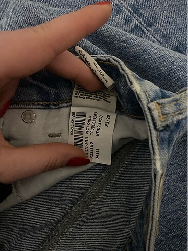 28 Beden mavi Renk Mavi straight pantolon